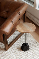 Hospitality furniture - Brown Leather Strapped Accent Chair - www.oroatrade.com
