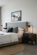 Hospitality furniture - Distressed Black 2-Drawer Nightstand - www.oroatrade.com