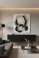 Contract furniture - Black Ribbed 4-Door Sideboard - www.oroatrade.com