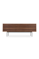 Contract furniture - Black Ribbed 4-Door Sideboard - www.oroatrade.com