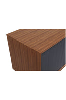 Contract furniture - Black Ribbed 4-Door Sideboard - www.oroatrade.com