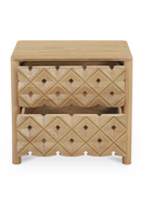 2-Drawer Mango Wood Nightstand | Novi Living Fulton | Oroa.com