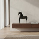 Black Wooden Horse Sculpture | Novi Living Gallant