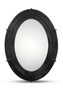 Aged Black Oval Mirror | Novi Living Antoni | Oroatrade.com
