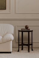 Hospitality furniture - Round Travertine Accent Table - www.oroatrade.com