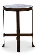 Hospitality furniture - Round Travertine Accent Table - www.oroatrade.com