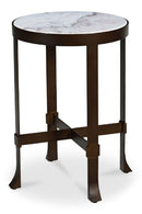 Hospitality furniture - Round Travertine Accent Table - www.oroatrade.com