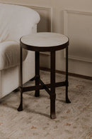Hospitality furniture - Round Travertine Accent Table - www.oroatrade.com
