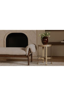 Hospitality furniture - Round Travertine Accent Table - www.oroatrade.com