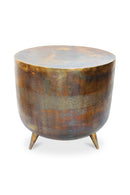 Hospitality furniture - Brass Drum-Style Accent Table - www.oroatrade.com