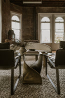 Hospitality furniture - Brass Twisted Accent Table - www.oroatrade.com