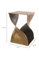 Hospitality furniture - Brass Twisted Accent Table - www.oroatrade.com