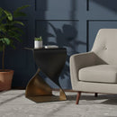 Two-Toned Metallic Accent Table | Novi Living Twist