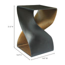 Two-Toned Metallic Accent Table | Novi Living Twist