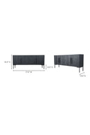 Black Herringbone 4-Door Sideboard | Novi Living Fishbone | Oroa.com