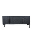 Black Herringbone 4-Door Sideboard | Novi Living Fishbone | Oroa.com