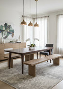 Sandblasted Oak Dining Bench | Novi Living Koshi | Oroa.com