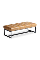 Hospitality furniture - Tan Leather Tufted Bench - www.oroatrade.com