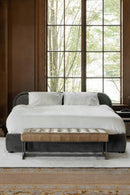 Hospitality furniture - Tan Leather Tufted Bench - www.oroatrade.com