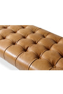 Hospitality furniture - Tan Leather Tufted Bench - www.oroatrade.com