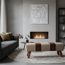 Leather And Canvas Bench | Novi Living Pommel