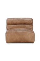 Hospitality furniture - Ribbed Tan Leather Slipper Chair - www.oroatrade.com