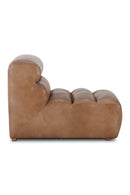 Hospitality furniture - Ribbed Tan Leather Slipper Chair - www.oroatrade.com