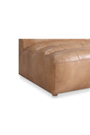 Hospitality furniture - Ribbed Tan Leather Slipper Chair - www.oroatrade.com