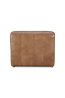Hospitality furniture - Ribbed Tan Leather Chaise Lounge - www.oroatrade.com