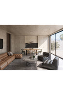 Hospitality furniture - Ribbed Tan Leather Chaise Lounge - www.oroatrade.com