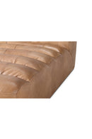 Hospitality furniture - Ribbed Tan Leather Chaise Lounge - www.oroatrade.com