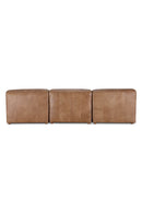 Hospitality furniture - Ribbed Tan Leather Sectional Sofa - www.oroatrade.com