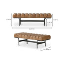 Channeled Leather Bench | Novi Living Harrison