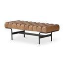 Channeled Leather Bench | Novi Living Harrison