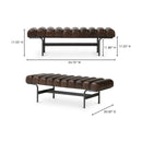 Channeled Leather Bench | Novi Living Harrison