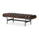Channeled Leather Bench | Novi Living Harrison