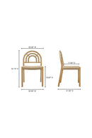 Contract furniture - Cane-Wrapped Dining Chair Set (2) - www.oroatrade.com