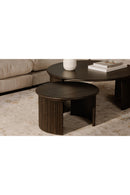Hospitality furniture - Oak Fluted Base Coffee Table - www.oroatrade.com