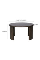 Hospitality furniture - Oak Fluted Base Coffee Table - www.oroatrade.com