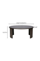 Hospitality furniture - Oak Fluted Base Coffee Table - www.oroatrade.com