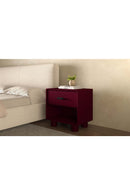 Red Wooden 1-Drawer Nightstand | Novi Living Jolene | Oroa.com