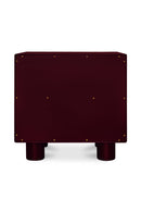 Red Wooden 1-Drawer Nightstand | Novi Living Jolene | Oroa.com