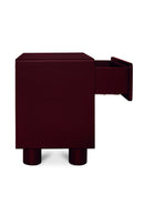 Red Wooden 1-Drawer Nightstand | Novi Living Jolene | Oroa.com