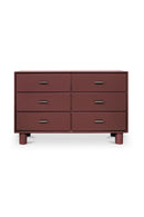 Red Wooden 6-Drawer Dresser | Novi Living Jolene