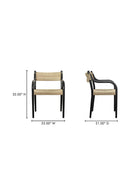 Contract furniture - Minimalist Beech Wood & Rope Dining Chair - www.oroatrade.com
