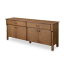 Brown Oak 2-Drawer 4-Door Sideboard | Novi Living Caroline