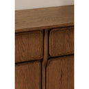 Brown Oak 2-Drawer 4-Door Sideboard | Novi Living Caroline