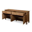 Brown Oak 2-Drawer 4-Door Sideboard | Novi Living Caroline