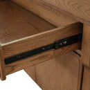 Brown Oak 2-Drawer 4-Door Sideboard | Novi Living Caroline