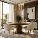 Hospitality furniture - Round Oak Dining Table - www.oroatrade.com